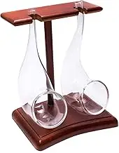 Brandy Pipe Sipping Glasses Set with Wooden Display Stand 75Ml - Pack of 2