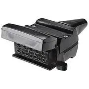 Jaylec 12 Pin Flat Trailer Socket with N/C Reed Switch - TP2046BL