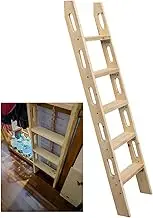 Wooden Bunk Bed Ladder, Home Replacement Bed Ladder, Wooden Loft Bed Ladder Inclined Ladder, Suitable for Dormitory Loft Homes, Load 200kg/440lbs (Size : 125cm(49in))