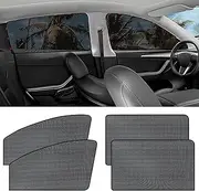 4PCS Car Side Window Sun Shades, Magnetic Mesh Sun Shade for Baby for Universal Car Window Car Shade Protection from Heat, UV for Sleeping Camping