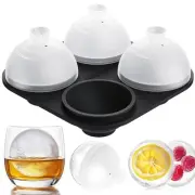 Whiskey Ice Ball Mold, Ice Ball Maker Mold 100% Silicone Round Sphere Ice Cub...