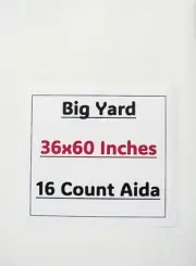 BIG YARD Sixteen (16) count White Aida (36x60 inches) by Charles Craft