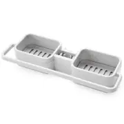 Kitchen Faucet Holder Soap Sponges Caddy Organizer Storage Rack Sink Basket