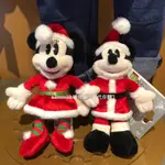 SAMMI上海迪士尼代購—聖誕節限定版 米奇 MICKEY/米妮 MINNIE 絨毛娃娃吊飾/鑰匙圈