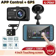 4K Car Dash DVR Camera Touch Screen APP Wifi Control GPS Night Vision Recorder
