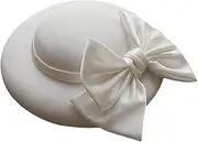 [PRETYZOOM] Retro Top Hat Ladies Hats Derby Hat Derby Hat for Women White Dress Bride French