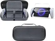 ZLiT for Playstation 5 Portal Carrying Case,Hard Carrying Case for Playstation 5 Portal Remote Player Handheld Game Consoles with Tempered Film, Black, for PlayStation 5 Portal case