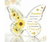 Grandma's Butterfly Acrylic Plaque Birthday Gift From Grandkids