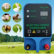 10 KM Fence Charger Electric Fence Energizer for Livestock Horse Goat Pigs