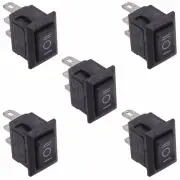 5 x Miniature On-Off-On Rectangle Rocker Switch SPDT