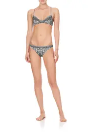 V NECK ROUCHED BACK CROP TOP ONE TRIBE