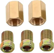 Threaded Brake Line Fittings Kit Metric Push-to-Connect Nickel Oil Pipe Compatible Safe Easy Installation