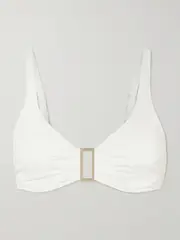 [Melissa Odabash] Melissa Odabash - Bel Air Embellished Bikini Top - White - UK 10 UK 10 White