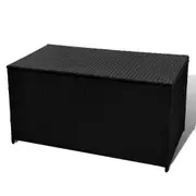 Outdoor Rattan Storage Box Garden Chest Patio Deck Organiser Black Furniture