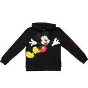 Mickey Mouse Signature Sleeve Youth Pull Over Hoodie Black