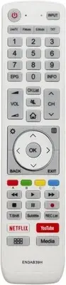 EN3AB39H Replacement IR Remote Control for Hisense 4K UHD TV P1 Series TVs