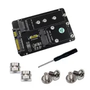 2 in 1 Combine M.2 NGFF key B & mSATA SSD To SATA3 Adapter