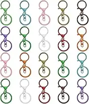 HAIKING Colorful Lobster Claw Clasp, 20 PCS Lobster Claw Clasps with Key Ring for DIY Craft, Key Chain Accessories (Multicolor)