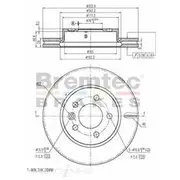 Bremtec Euro-Line GeoZinc Coated Brake Rotor - BDR22430EL