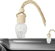 Car Air Freshener Perfume Bottle - Empty Car Diffuser Bottle Ornament | Refillable Car Air Freshener Fragrance Bottle, Skull Shape Perfume Pendant Bottle for Car, Home