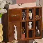 Wood Storage Cabinet with Tissue Box Storage Shelf for Dresser Living Room