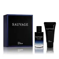 在飛比找momo購物網優惠-【Dior 迪奧】Sauvage 曠野之心淡香精經典兩件組禮