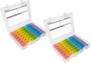 7 Times a Day Weekly Pill Box Organizer Case, Secure 7X Pillbox with Medication