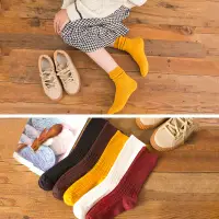 在飛比找蝦皮購物優惠-2 pairs cotton socks women gir