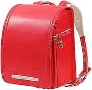 [GAGALU] Classic Style Japanese Style Student Schoolbag, Load-Reducing Spine Protection and Wear-Resistant,Big red,33 * 24 * 15cm