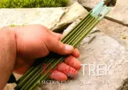 TRAVEL FLY ROD BLANK 8 SECTION - 6'6" 2/3WT 8PC GREEN S2 FIBERGLASS - FULL FLEX