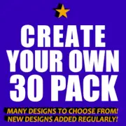 Thirty 30 Pack of Pin-back Badge Buttons. 1.25 inch CHOOSE ANY FROM OUR LISTINGS
