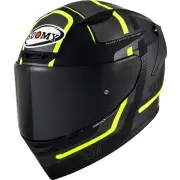 Track-1 Ninety Seven 2023 Black Yellow Full Face Helmet