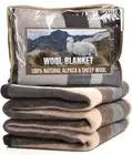 100% Natural Alpaca and Sheep Wool Blanket, Andean Collection,Queen Size Blanket