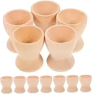 GLSTOY 15Pcs Wooden Easter Egg Holder DIY Egg Cup Stand for Festive Decor Durable Wooden Base for Stability for Easter Parties and Celebrations