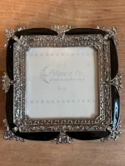Collette Et Cie 4" X 4" Ornate Picture Frame With Czech Crystal