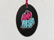 Ann Arbor Christmas Ornament, Michigan Outline, Hinoki Wood, Magnet