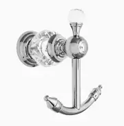 Crystal Robe Hook Polished Chrome Kabter NEW Robe, Hand Towel, Loofah USA Seller