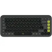 Logitech POP ICON KEYS Wireless Keyboard, Bluetooth, 3 Way Easy-Switch, Graphite