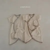 在飛比找蝦皮商城優惠-peekaboo 竹節棉條紋新生兒衣服｜寶寶套裝 連身衣 蝴