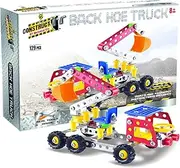 Construct IT Hoe Truck – 129-Piece STEM Metal Build Set – Build Your Own Digger Model with Kid-Friendly Tools – Educational Engineering Toy for Kids Ages 8–12