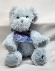 Russ Berrie Shining Stars Plush Blue Teddy Bear Stuffed Animal 7"