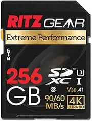 Extreme Performance High Speed UHS-I SDXC 256GB SD Card 90/60 MB/S U3 A1 Class-10 V30 Memory Card for SD Devices That can Capture Full HD, 3D, and 4K Video as Well as raw Photography.