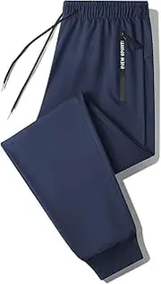 [Generic] Women's Joggers Lightweight Hiking Pants with Zipper Pockets High Waist Quick Dry Pant for Sports Travel Athletic, D-blue, Large