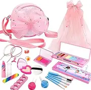 Kids Makeup Kit for Girl - Makeup Playset Washable Make Up Toy for Kids - Portable Make Up Set, Dress-Up Fun Toy for Kids Girls Ages 3-12