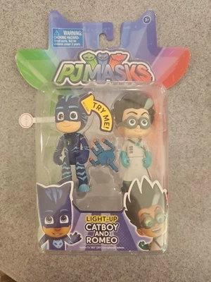 Disney Junior PJ Masks Light-Up Romeo and Catboy Action Figure 2-Pack Cat Boy