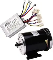 YC Yier MY1020 1000W 48V Brushed Electric Motor with Speed Controller 48 Volt DC 1000Watt High Speed Electric Scooter Motor for E Bike Go-Kart Mini Bike Motorcycle Bicycle Pit Dirt Bike ATV Quad