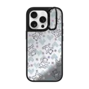 iPhone 16 Pro Mirror Ring Stand Case MagSafe Compatible TEDDY HEART