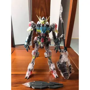 魔匠道1/100 MG鐵血孤兒/獵魔鋼彈GUNDAM BARBATOS全透明板