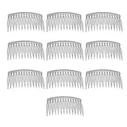 1Pc/10Pcs Hair Combs for Women Accessories Metal Plastic Bridal Hair Side Comb Teethed Wedding Veil Comb Hairpin Grip White plastic versio