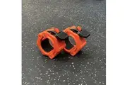 FITEK Orange Click Lock Jaw Barbell Collars Pair